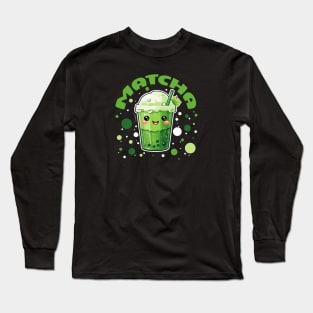 Matcha Bobble Boba Tea Long Sleeve T-Shirt